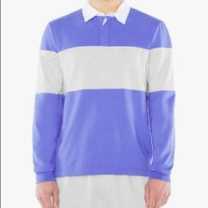 NWT American Apparel Men's Striped Rugby Shirt L